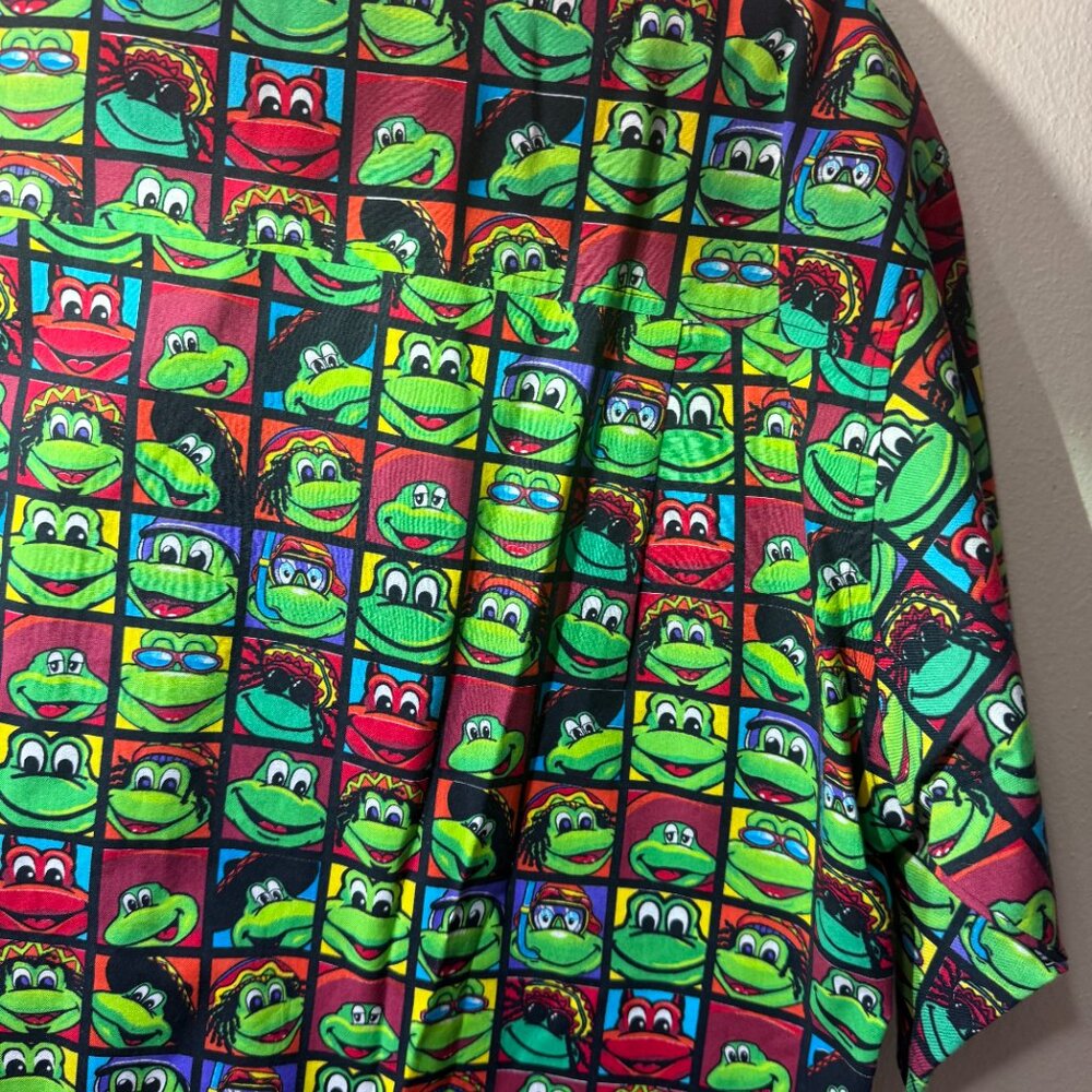 Señor Frog Button Up Shirt Men's Large Frog Print All Over Cotton - Picture 11 of 15